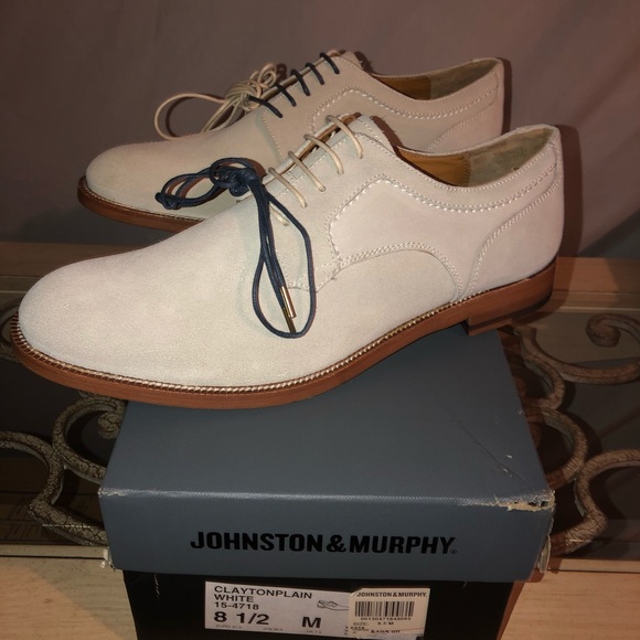 Johnston & Murphy Other - White suede leather bottom casual